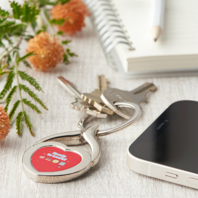 Ready to Learn  Cute Back‑to‑School   Key Ring (Side)