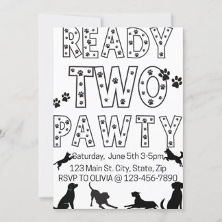 Ready to Pawty Birthday Invitation