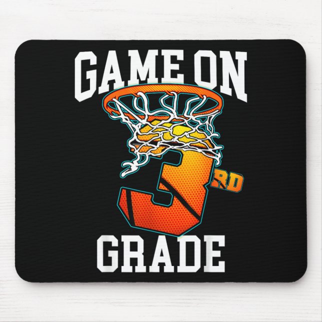 Ready To Play 3rd Grade Basball Back To School Mouse Pad (Front)