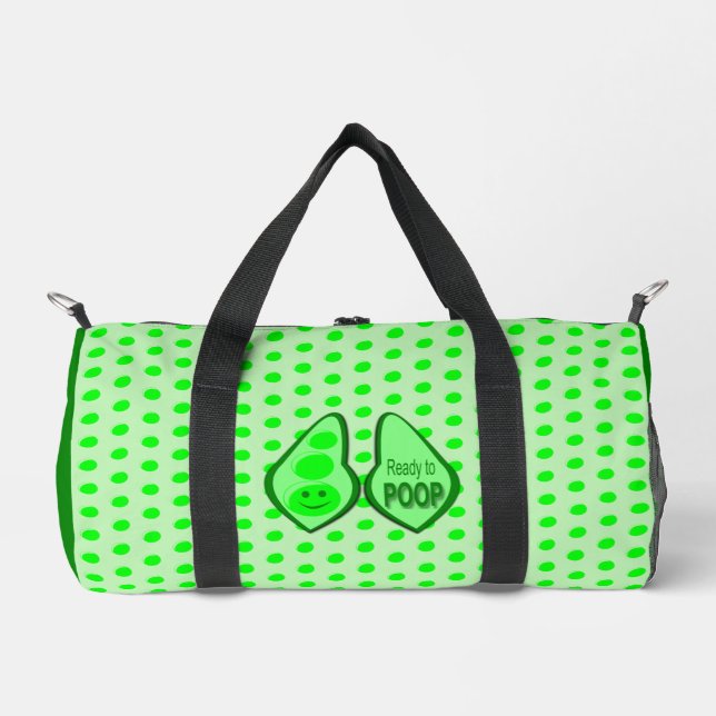 Ready to Poop New Baby Funny Green Pea Diaper Bag (Front)