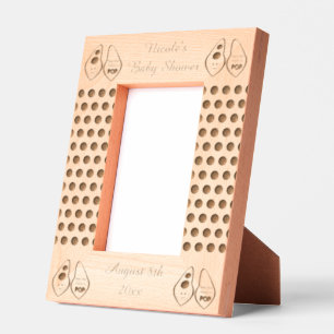 Ready to Pop Baby Boy Blue Pea Baby Shower Custom Etched Frames