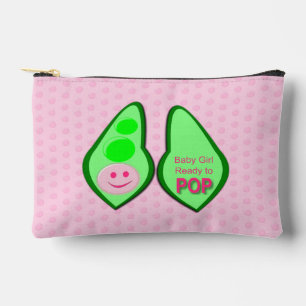 Ready to Pop Baby Girl Pink Pea Accessory Pouch