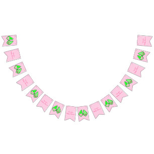 Ready to Pop Baby Girl Pink Pea Baby Shower Custom Bunting