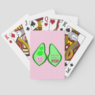 Ready to Pop Baby Girl Pink Pea Playing Cards