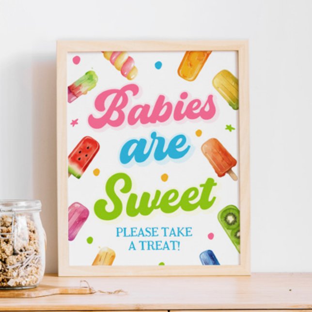 Ready to Pop Baby Shower Babies are Sweet Favour Poster (Creator Uploaded)