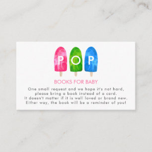 Ready to Pop Baby Shower Book Request Enclosure Card