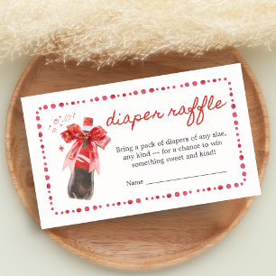 Ready to Pop Baby Shower Diaper Raffle Enclosure Card