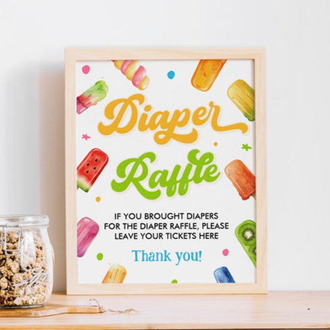 Ready to Pop Baby Shower Diaper Raffle Poster (Creator Uploaded)