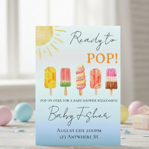 Ready to POP: baby shower invitation