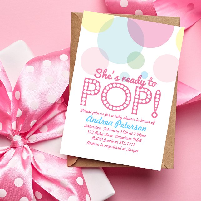 Ready to Pop Baby Shower Invitation (Creator Uploaded)