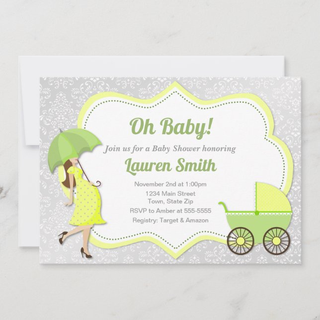 Ready To Pop Baby Shower Invitation Neutral (Front)