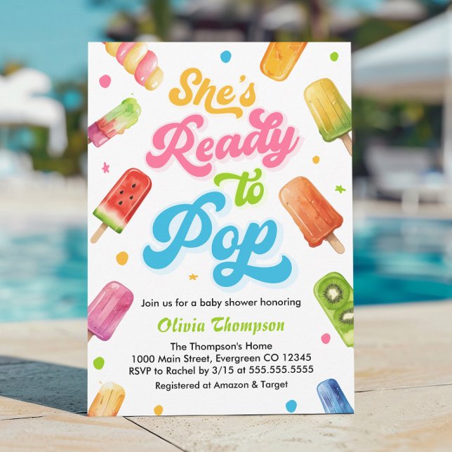 Ready to Pop Baby Shower Popsicle Invitation (Creator Uploaded)