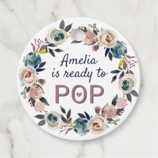 Ready to Pop Baby Shower Sprinkle Popcorn Bubbly Favour Tags