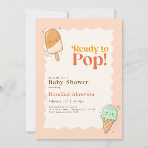 Ready to Pop Cute Popsicle Summer Baby Shower Invitation