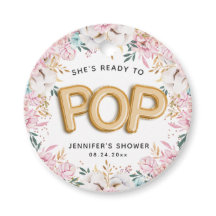 "Ready to Pop" Floral Baby Shower Balloons