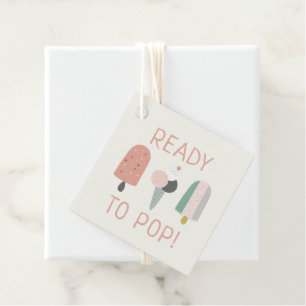 Ready to Pop Ice Cream Baby Shower Favor Tag