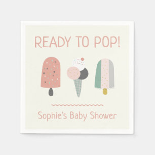 Ready to Pop Ice Cream Baby Shower Paper Napkins