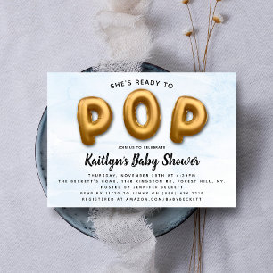Ready To POP! Modern Baby Shower Invitation