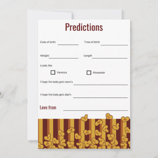 Ready to pop movie baby shower game predictions invitation