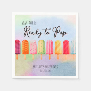 Ready to Pop Popsicle Baby Shower Paper Napkin