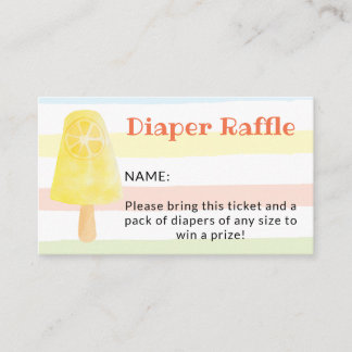 Ready to Pop Popsicle Summer Diaper Raffle Card