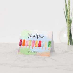 Ready To Pop Popsicles Baby Shower Thank You Card
