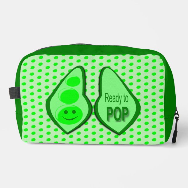 Ready to Pop Pregnant Green Pea Dopp Kit (Front)