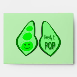 Ready to Pop Pregnant Green Pea Envelope