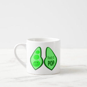 Ready to Pop Pregnant Green Pea Espresso Cup