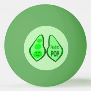 Ready to Pop Pregnant Green Pea Ping Pong Ball