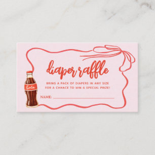 Ready to Pop Soda Baby Shower Diaper Raffle Enclosure Card