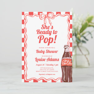 Ready to Pop Soda Baby shower Party Invitation