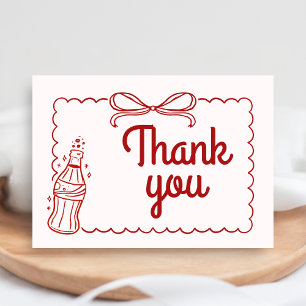 Ready to Pop Soda Baby Shower Thank You Card