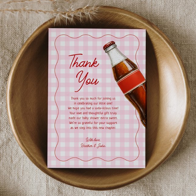 Ready To Pop Soda Pop Baby Shower Thank You Card (Creator Uploaded)