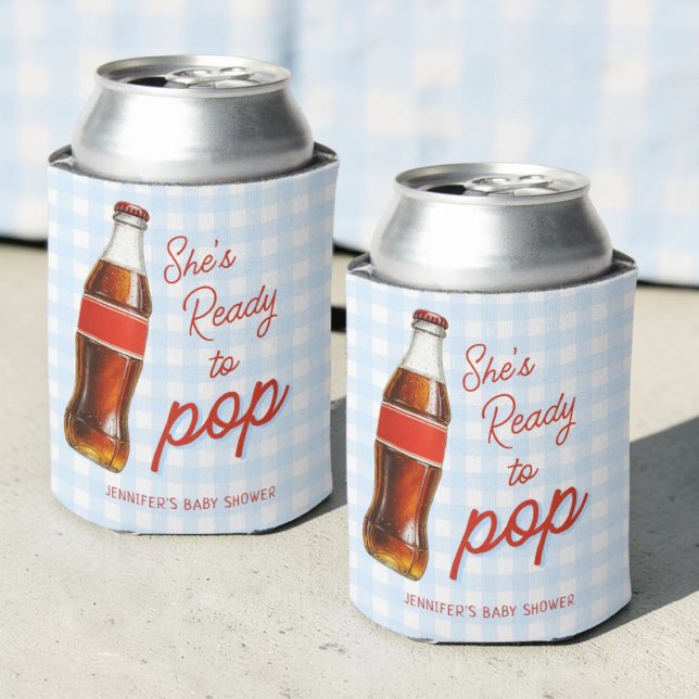 Ready To Pop Soda Pop Boy Baby Shower Can Cooler (Creator Uploaded)