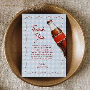 Ready To Pop Soda Pop boy Baby Shower Thank You Card