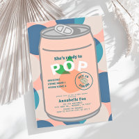 Ready to Pop Soda Pop Can Pink Girl Baby Shower