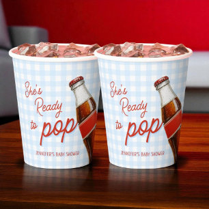Ready To Pop Soda Pop Cola Boy Baby Shower Paper Cups
