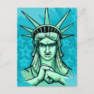 "Ready to Punch Something" Liberty Postcard