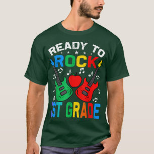 Ready To Rock 1st Grade Back To School Guitar  T-Shirt