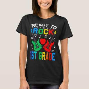 Ready To Rock 1st Grade Back To School Guitar T-Shirt