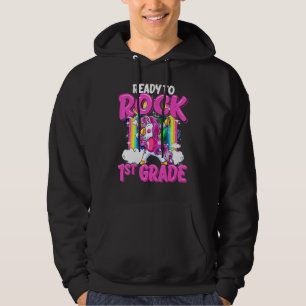 Ready To Rock 1st Grade Dabbing Unicorn Back To Sc Hoodie