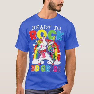 Ready To Rock 2nd Grade Unicorn Girls Kids Back To T-Shirt