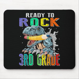 Ready To Rock 3rd Grade Dinosaur Back To School  Mouse Pad