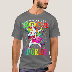 Ready To Rock 3rd Grade Unicorn Back To School Cos T-Shirt