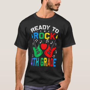 Ready To Rock 4th Grade Back To School Guitar T-Shirt