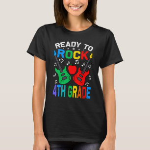 Ready To Rock 4th Grade Back To School Guitar T-Shirt