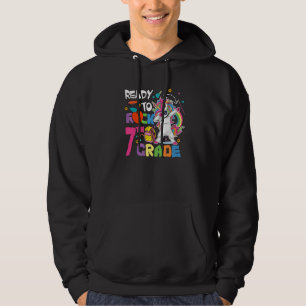 Ready To Rock 7th Grade Cute Unicorn Dab Back To S Hoodie