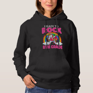 Ready To Rock 8th Grade Dabbing Unicorn Back To Sc Hoodie
