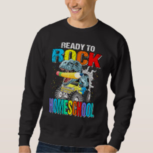 Ready To Rock Homeschool Monster Truck Dinosaur Bo Sweatshirt